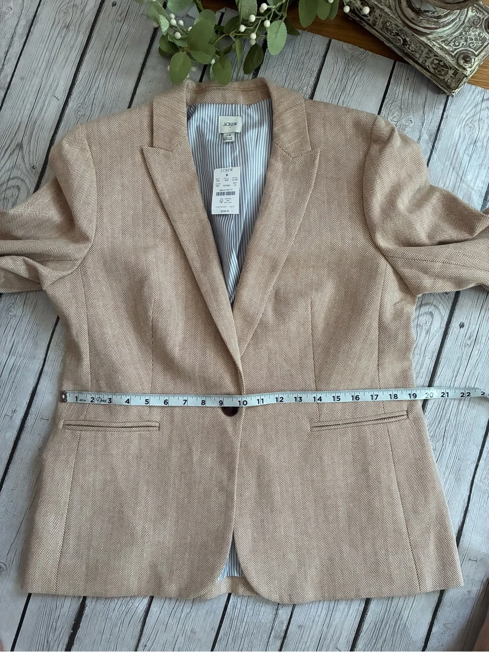 J. Crew Cotton Herringbone Blazer